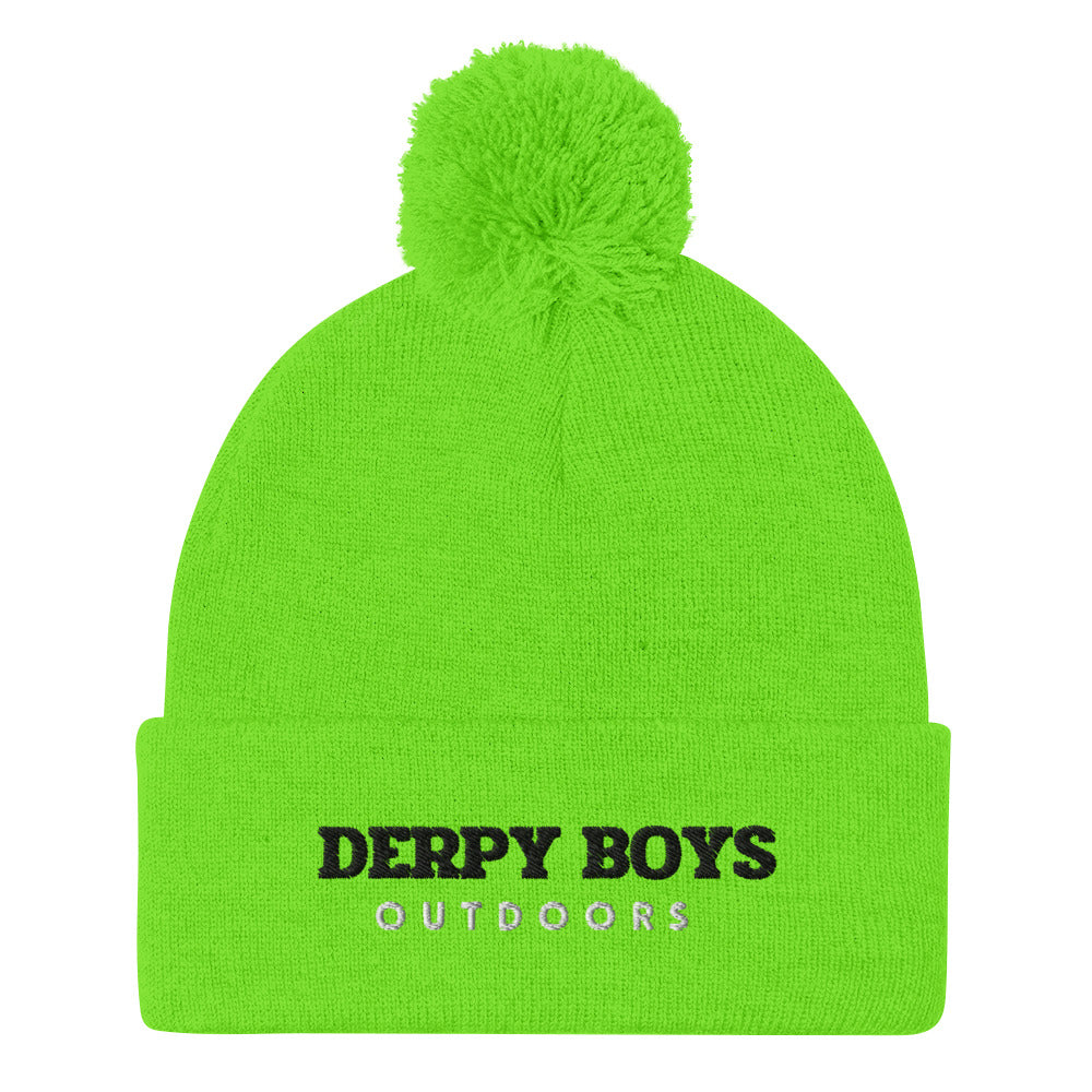 Derpy Boys Pom-Pom Beanie (B/W)